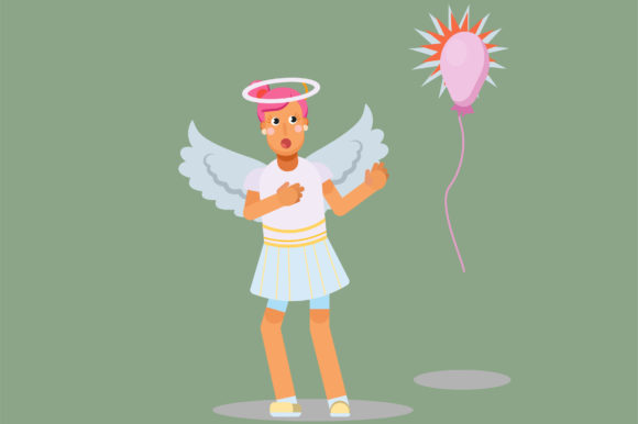 An Angel - Halloween Character: Graphics & Illustrations for Branding
