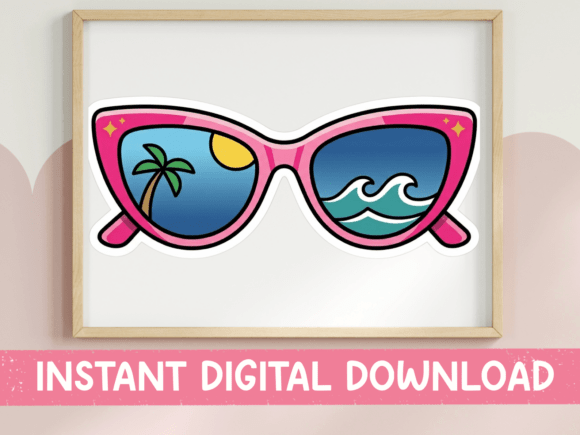 Beach Sunglasses Graphics for T-Shirt Designs
