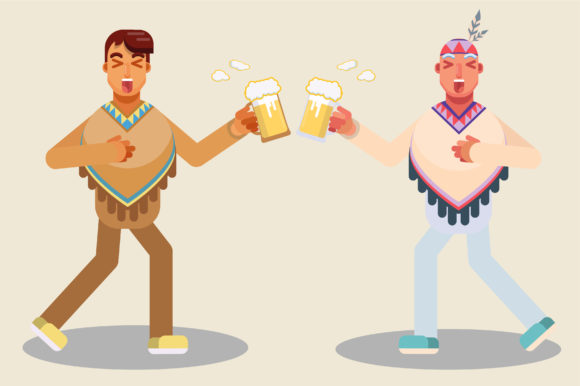 Boys with Thanksgiving Costumes: Graphics and Illustrations for Crafting