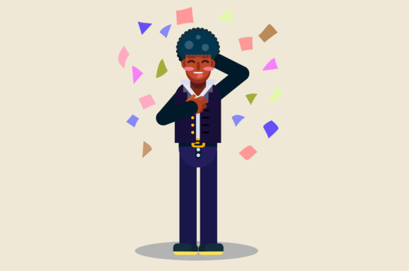Character of Surprised Man-Thanksgiving: Graphics and Illustrations for Branding