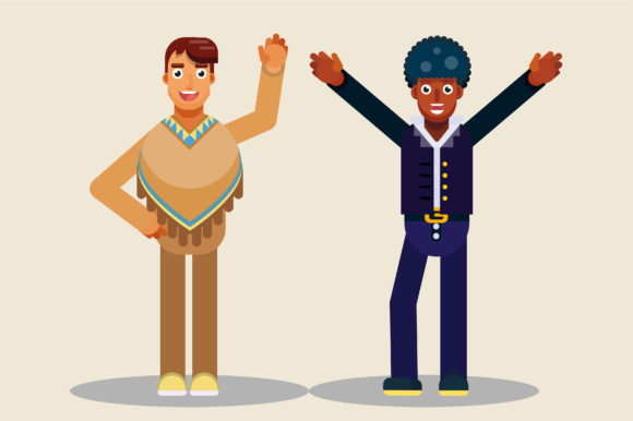 Characters of Boys with Costume Graphics and Illustrations