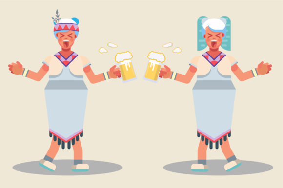 Characters of Cheerful Girls: Graphics and Illustrations for Branding