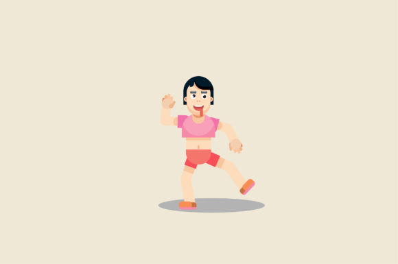 Characters of Cheerful Little Boy Graphics