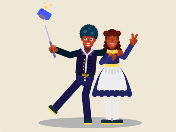 Characters of Cute Couple - Thanksgiving