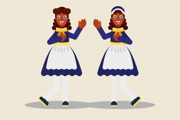 Characters of Cute Twin - Thanksgiving Graphics