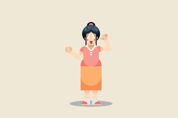 Characters of Funny Woman: Graphics and Illustrations for Local Business
