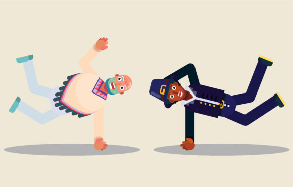 Characters of Teenager with Costumes: Graphics and Illustrations for Digital Sellers