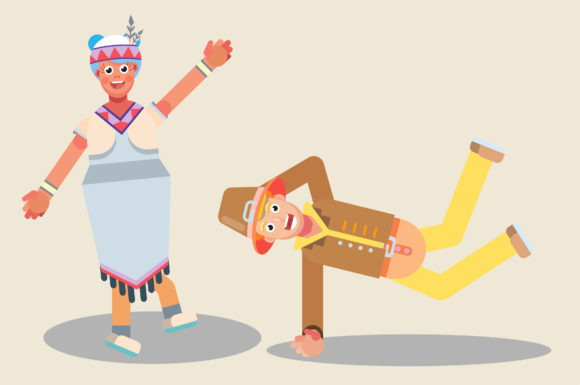 Characters of Teens Dancing Together