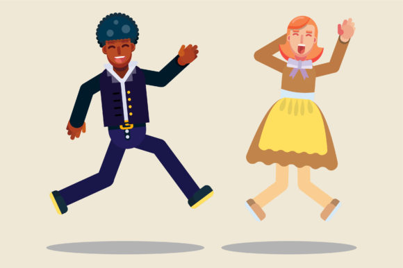 Characters of Teens - Happy Thanksgiving Graphics