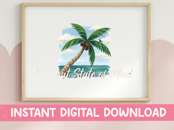 Coconut State of Mind Palm Beach Graphics & T-Shirt Designs