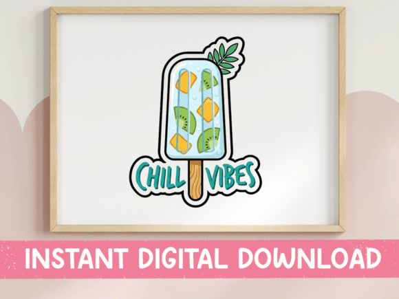 Graphics for T-Shirt Designs: Chill Vibes Kiwi Lemon Popsicle Art Review