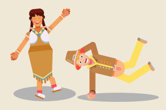 Happy Characters - Teens Dancing
