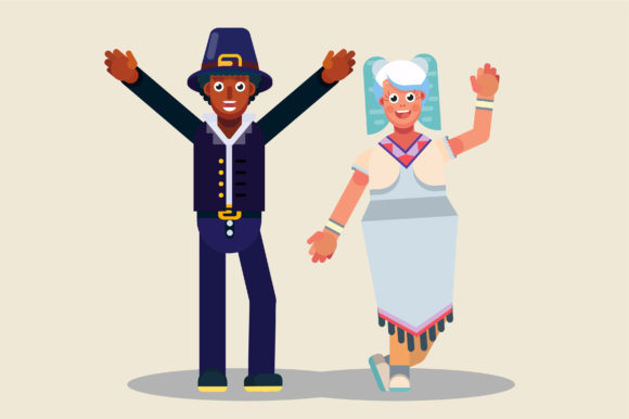 Happy Couple - Thanksgiving Theme Graphics