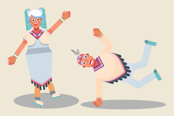 Joyful Thanksgiving Characters Graphics