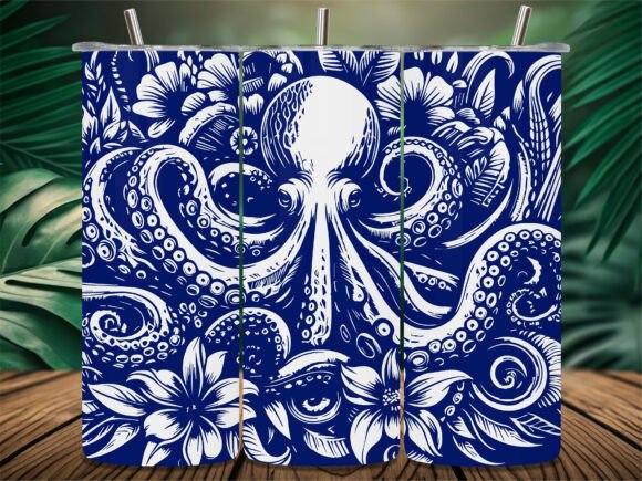 Marine Octopus Floral Art Tumbler: Graphics & Crafts Review
