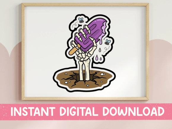 Skeleton Hand Popsicle Spooky Treat Graphics for T-Shirt Designs