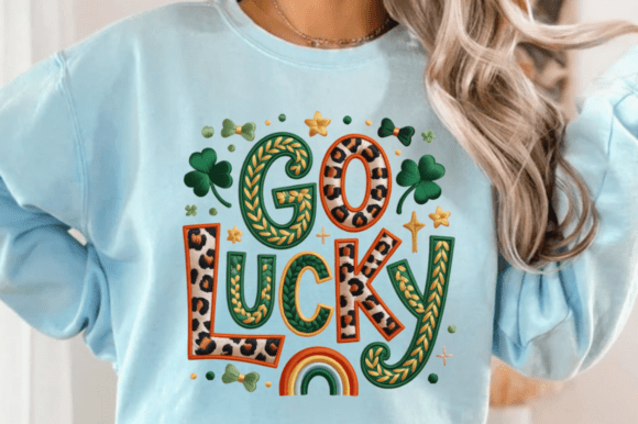 St Patrick's Faux Yarn Go Lucky Graphics Illustration