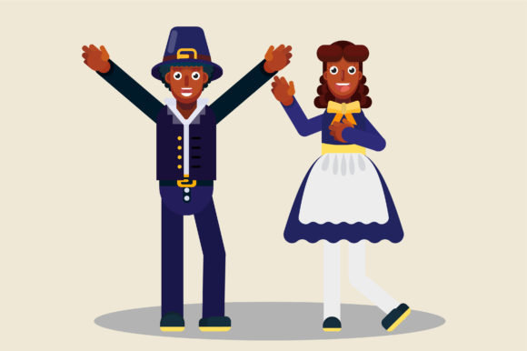 Teens with Costumes - Thanksgiving Theme Graphics