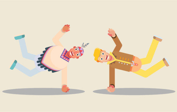 Thanksgiving Characters - Cheerful Boys
