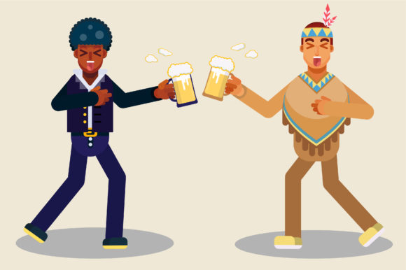 Thanksgiving Characters - Cheers Graphics and Illustrations