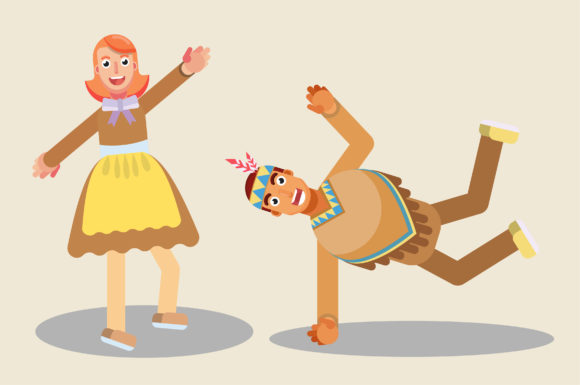 Thanksgiving Characters for Graphics and Illustrations
