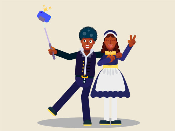 Thanksgiving Characters - Happy Graphics and Illustrations