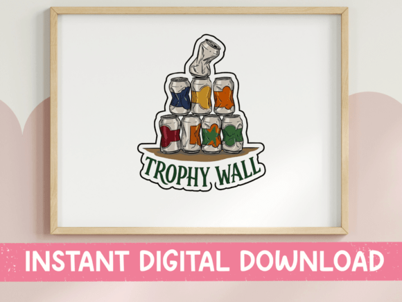 Trophy Wall Beer Can Pyramid Graphics for T-Shirt Designs